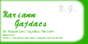 mariann gajdacs business card