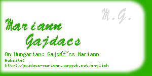 mariann gajdacs business card